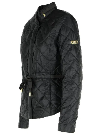 Michael Kors Black Polyester Down Jacket In Black