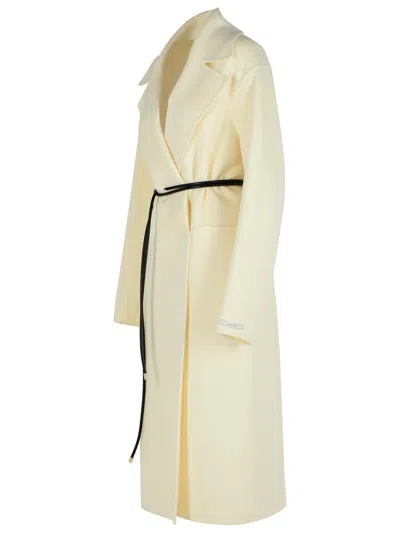 Sportmax 'abbot' Milk Virgin Wool Dressing Gown Coat