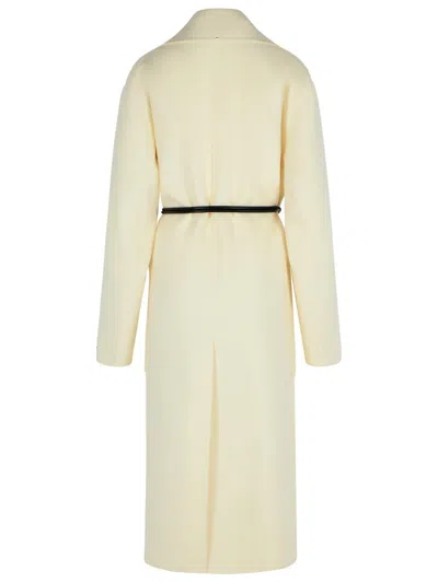 Sportmax 'abbot' Milk Virgin Wool Dressing Gown Coat