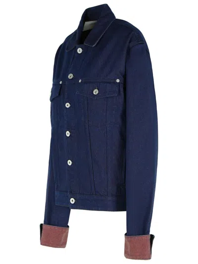 Jw Anderson Cotton Jacket Featuring Chest Pockets In Blue