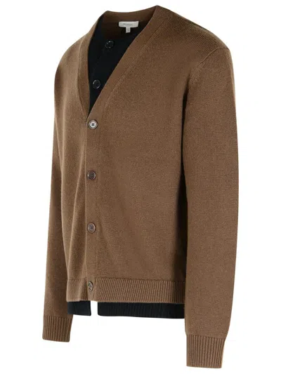 Jw Anderson Brown Cashmere Blend Layered Cardigan In Brown