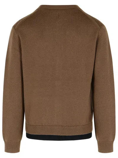Jw Anderson Brown Cashmere Blend Layered Cardigan In Brown