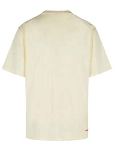 Jw Anderson Off-white Cotton T-shirt In Nude