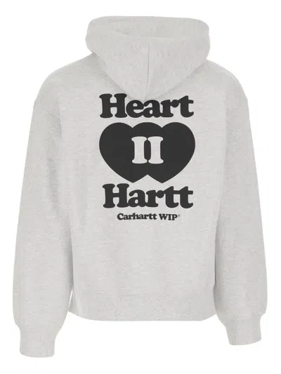 Carhartt Wip Hooded Heart Ii Hartt Sweat Jacket Clothing In Gray