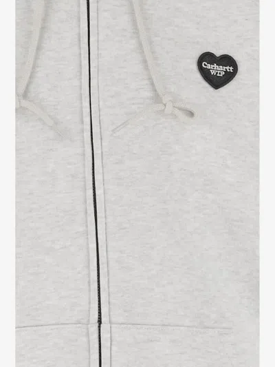 Carhartt Wip Hooded Heart Ii Hartt Sweat Jacket Clothing In Gray