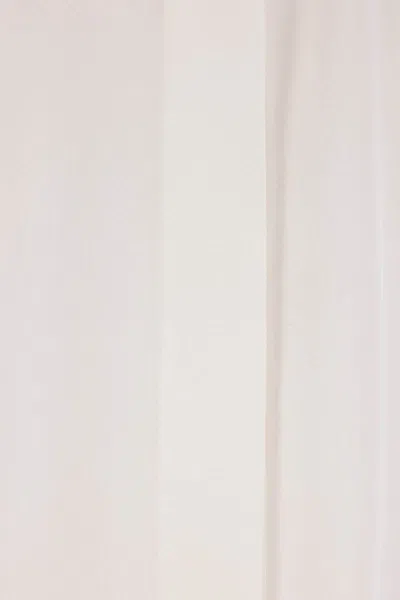 Loewe White Balloon-sleeve Silk Shirt In Gold
