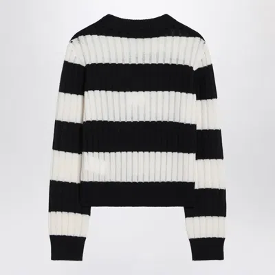 Max Mara Striped Crop Sweater In And