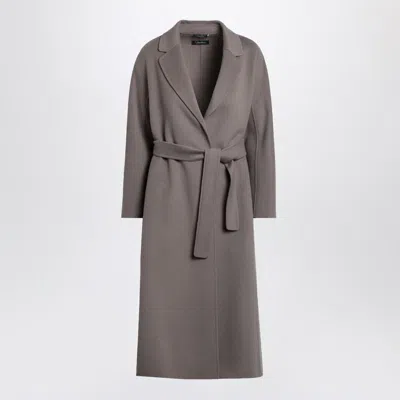 's Max Mara Grey Midi Coat In Drap