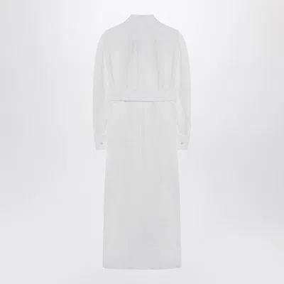 Max Mara White Shirt Dress In Cotton Twill Women In White