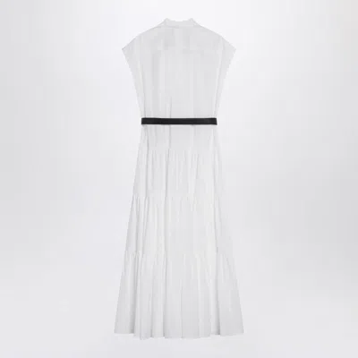 Max Mara Studio Shirt Dress With Ruffles In White