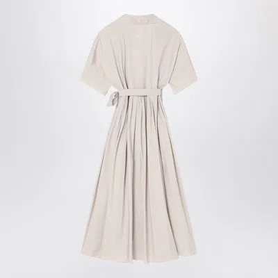 's Max Mara Ecru Wrap Dress In Stretch Poplin