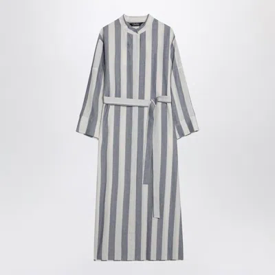 S Max Mara Women's /blue Striped Shirt Dress In Gray