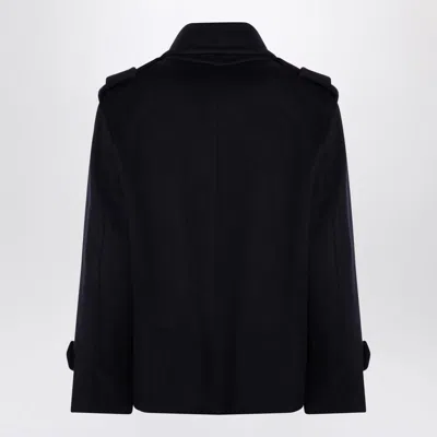 Max Mara Blue Double-breasted Coat
