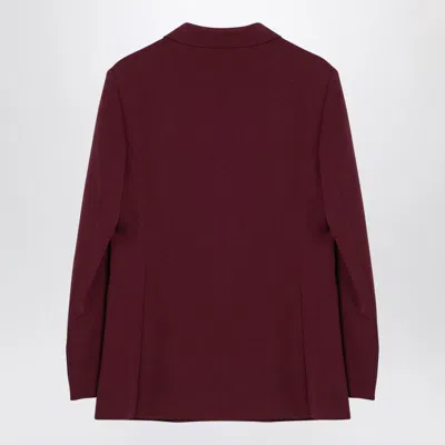 Max Mara Bordeaux Double-breasted Jacket In Wool In Red