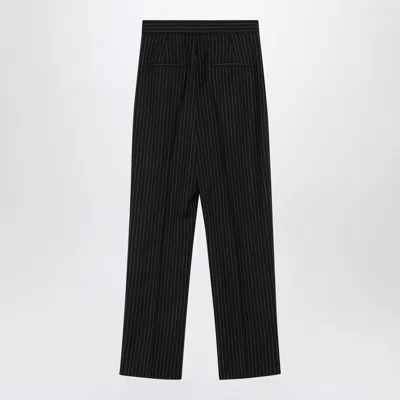 Max Mara Pinstriped Trousers In Black