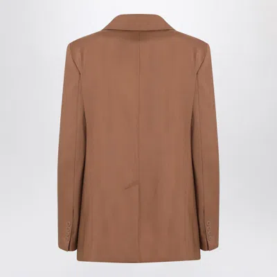 Max Mara Studio Single-breasted Jacket In Hazelnut Colour In Brown