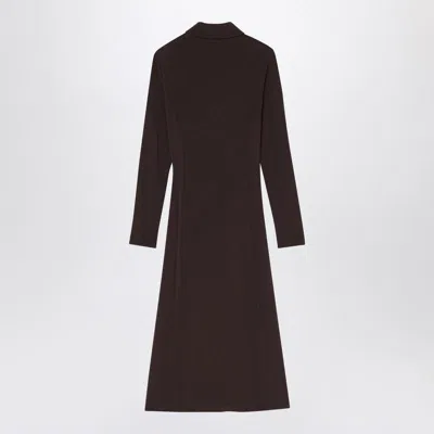 Max Mara Midi Shirt Dress In Coffee Colour