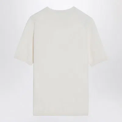 Max Mara White And Crew-neck T-shirt In Neutral