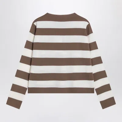 Max Mara Striped Sweater With Embroidery