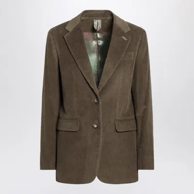 Max Mara Khaki Ribbed Jacket