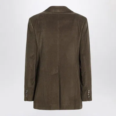 Max Mara Khaki Ribbed Jacket