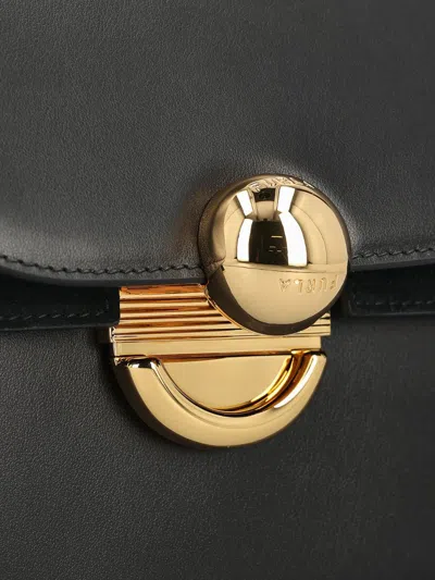 Furla Sfera Shoulder Bag Black In Smooth Leather In Black