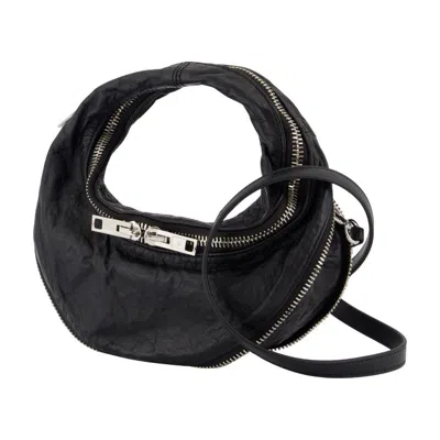 Alexander Wang Memory Leather Mini Twyst Bag In Black
