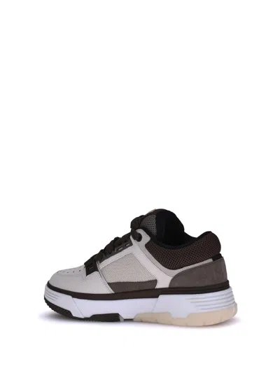 Amiri Brown Low Top Sneakers With Logo Detail On The Side And Mesh Panels In Suede Man