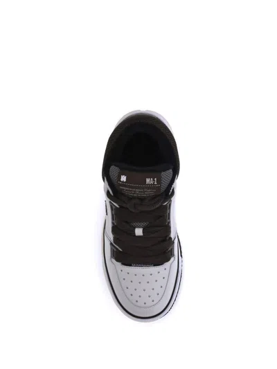 Amiri Brown Low Top Sneakers With Logo Detail On The Side And Mesh Panels In Suede Man