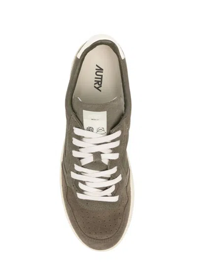 Autry Low-top Suede Sneakers With Rubber Sole And Lace-up Closure