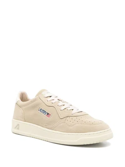 Autry Medalist Sneakers In White And Black With Suede