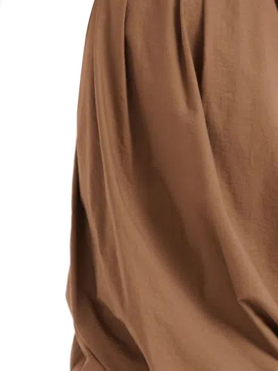 Brunello Cucinelli Brown Blended Cotton Skirt In Brown