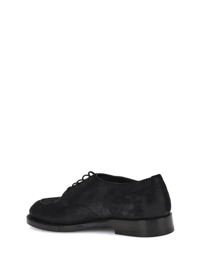 Brunello Cucinelli Almond Toe Lace-up Shoes In Black