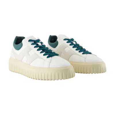 Hogan H Slash Lace-up Shoe In White