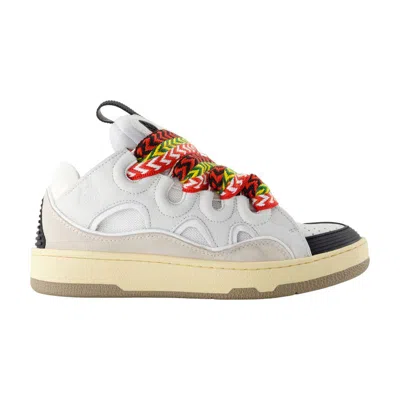 Lanvin Exaggerated Silhouette Leather And Rubber Sneakers