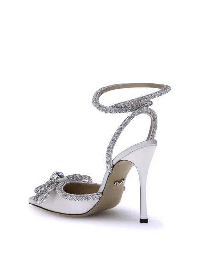 Mach&mach Mach E Mach Satin Pumps With Crystals In White