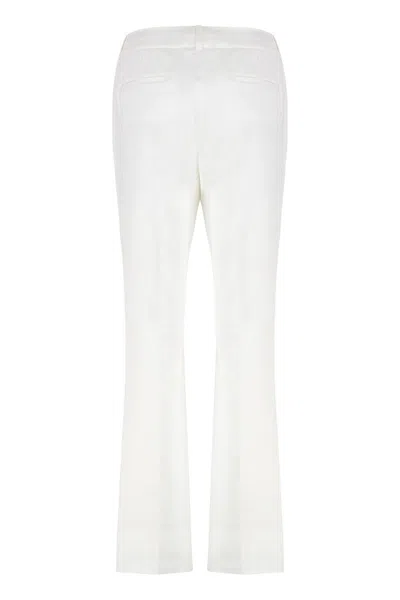 Peserico Cotton Trousers Belt Loops In White