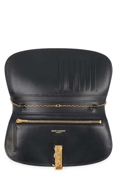Saint Laurent Voltaire Leather Wallet On Chain