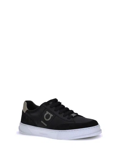 Ferragamo Gancini Sneakers In Black