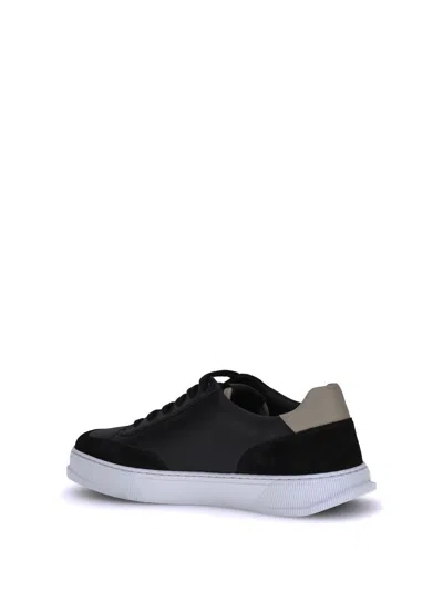 Ferragamo Gancini Sneakers In Black