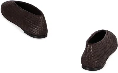 Bottega Veneta Rosa Woven Leather Ballerinas