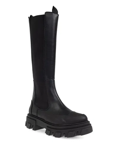 Ganni Black Cleated High Chelsea Boots