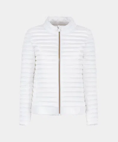 Save The Duck A-line Silhouette Lightweight Quilted Nylon Jacket In White