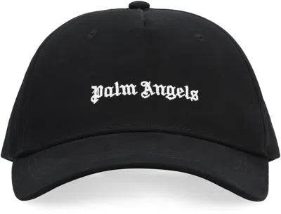 Palm Angels Logo Baseball Cap In Black