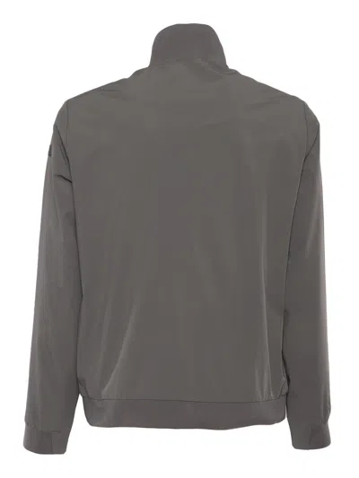 Rrd Modern High Collar Zip Jacket With Streamlined Silhouette In Gray