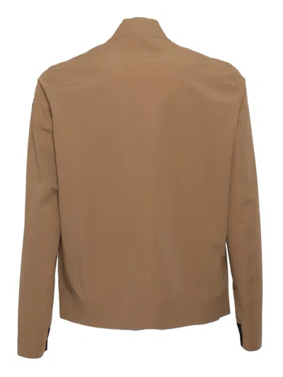 Rrd Montecristo Neutrals Jacket With High Collar In Brown