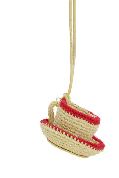 Jw Anderson Tea Cup-pendant Bag Strap In Red