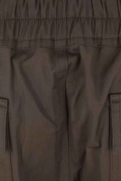 Rick Owens Elastic Waist Casual Pants In Brown