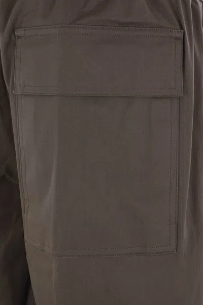 Rick Owens Elastic Waist Casual Pants In Brown