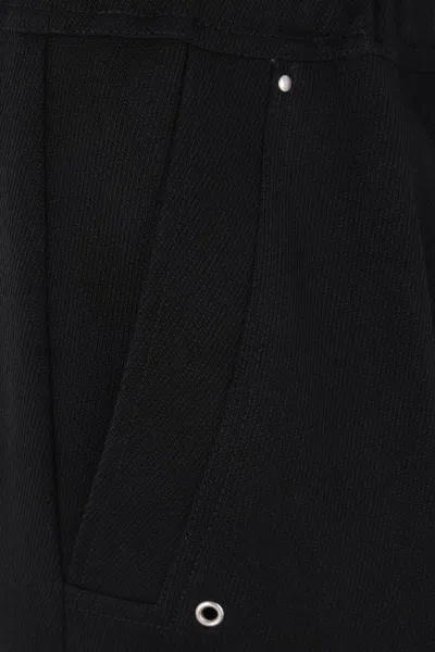 Rick Owens Wide-leg Trousers With High Waist And Utility Pockets In Black